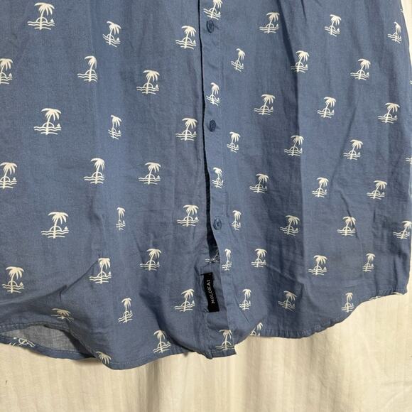 Molokai Surf Co. Short Sleeve Button Down Men’s Size Large Palm Tree Sail Print - Picture 3 of 6